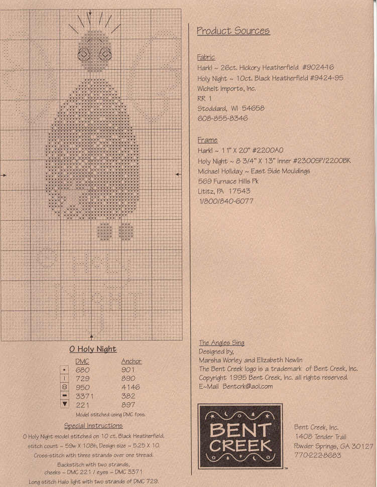 Schema punto croce The Angel Sing 05