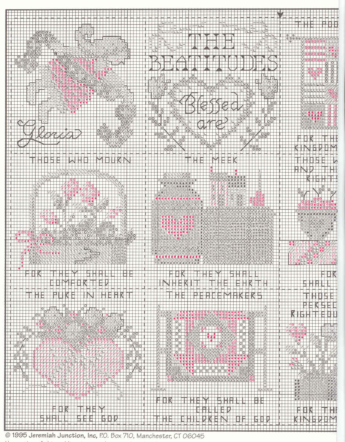 Schema punto croce The Beatitudes 02