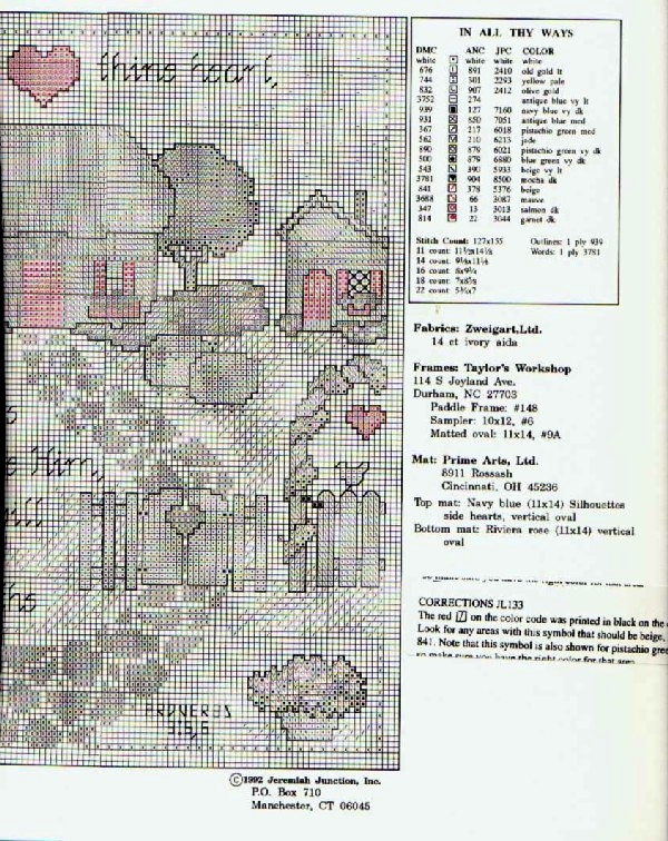 Schema punto croce Treasures Ofthe Heart 03
