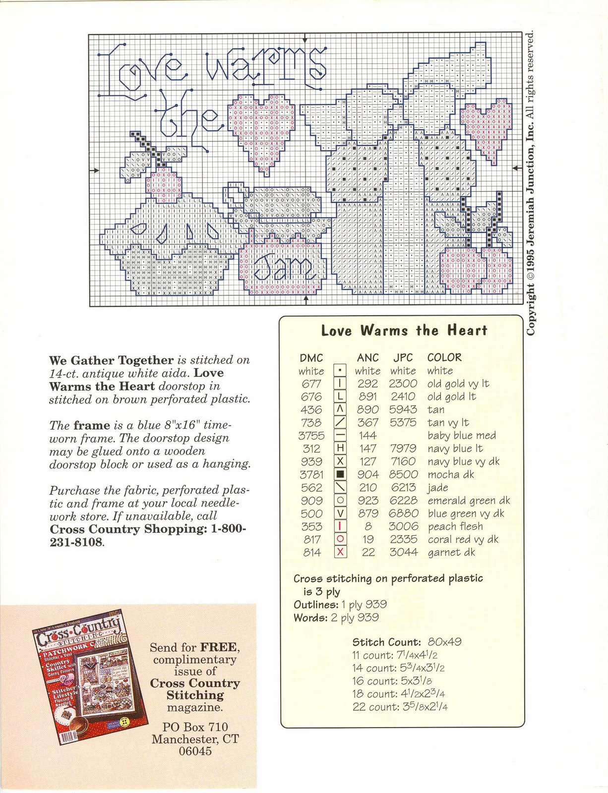 Schema punto croce We Gather Together 03