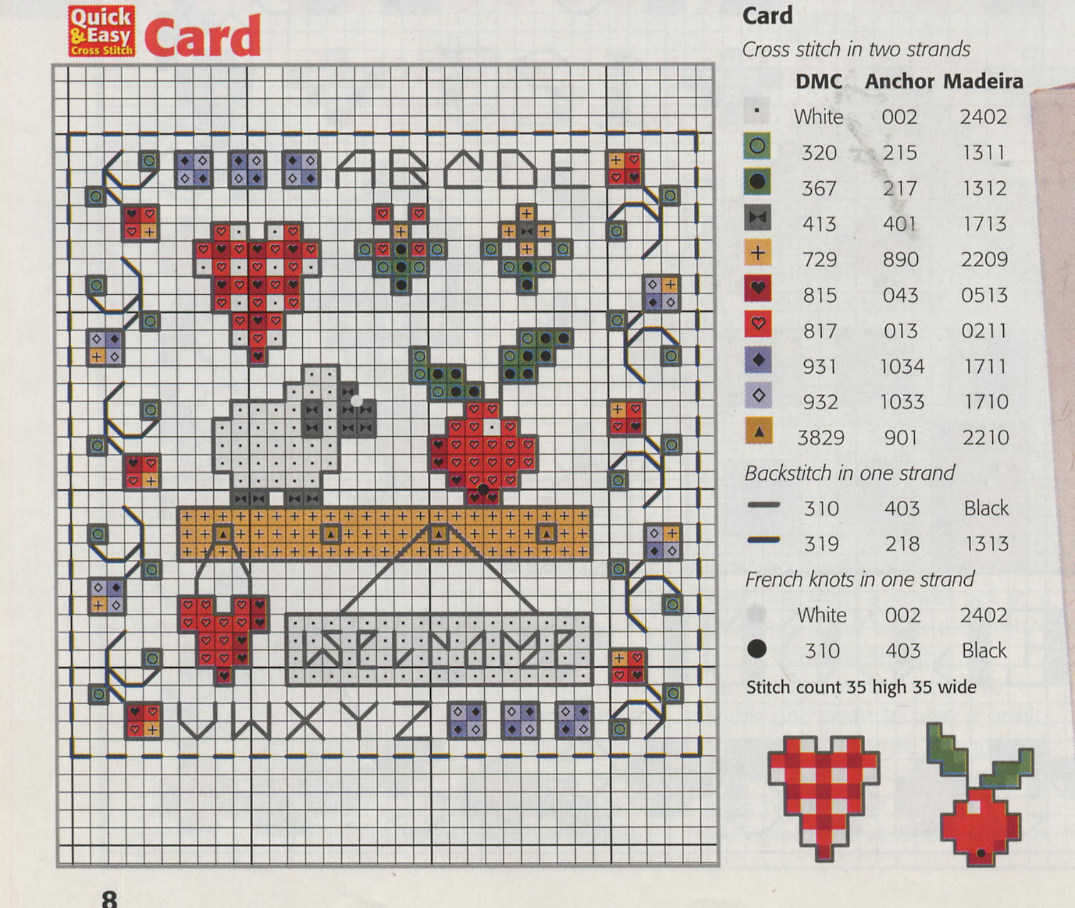Schema punto croce Welcome Card
