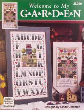 Schema punto croce Welcome Garden 01