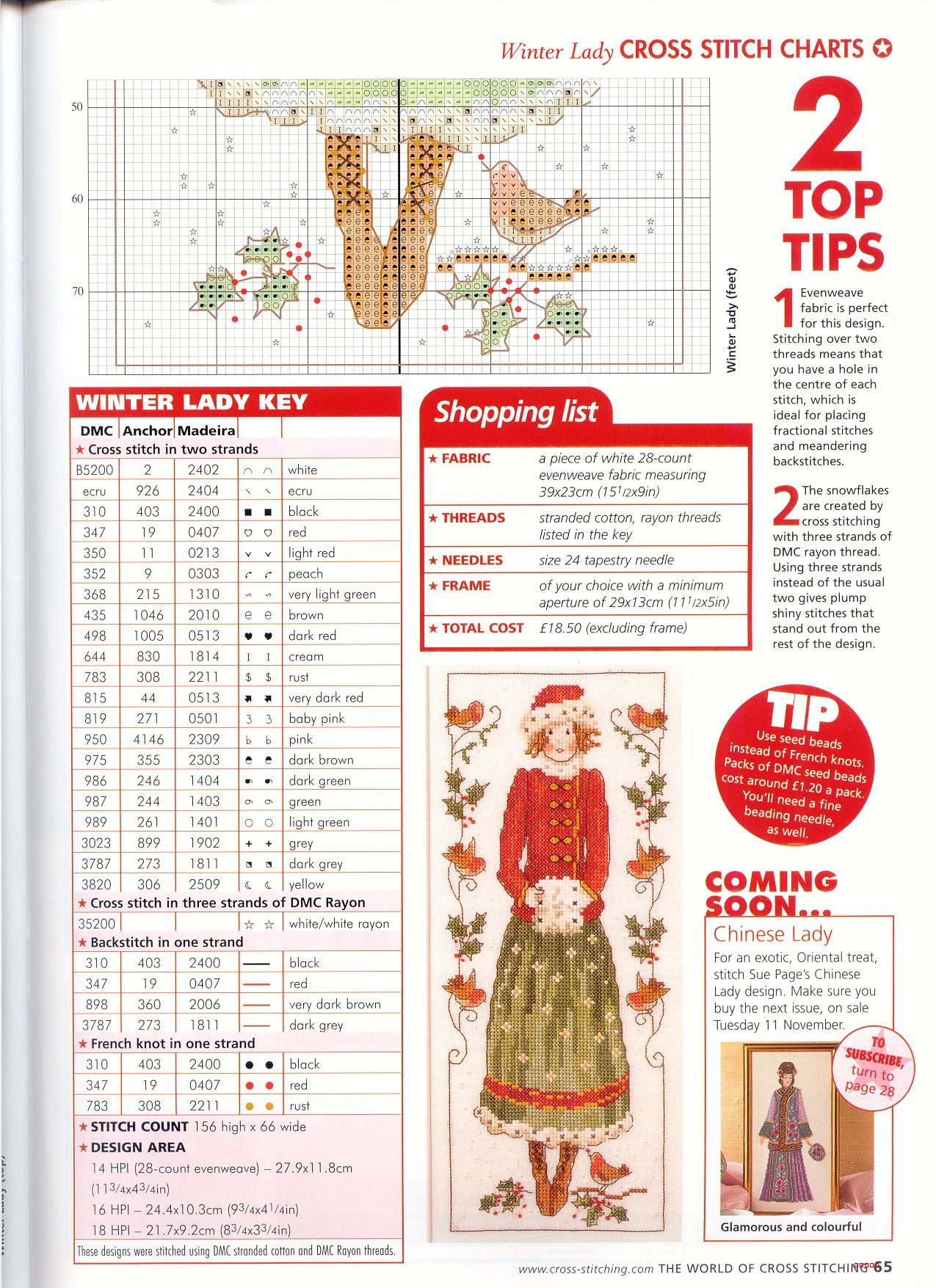 Schema punto croce Winter Lady 03