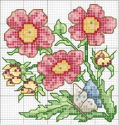 Schema punto croce Fiori vari 