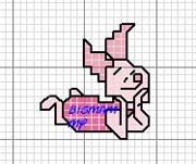 Schema punto croce Pimpi sdraiato