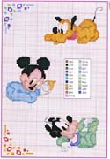 Schema punto croce Pippo Pluto e Topolino
