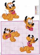 Schema punto croce Pluto baby