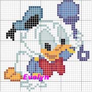 Schema punto croce Paperino Bebe2