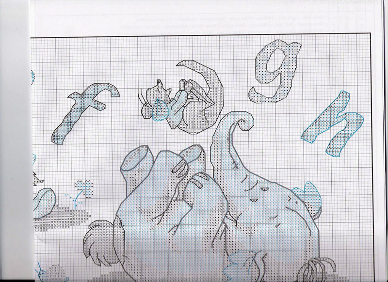 Schema punto croce Abc 2