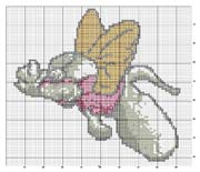 Schema punto croce Diddl al volo