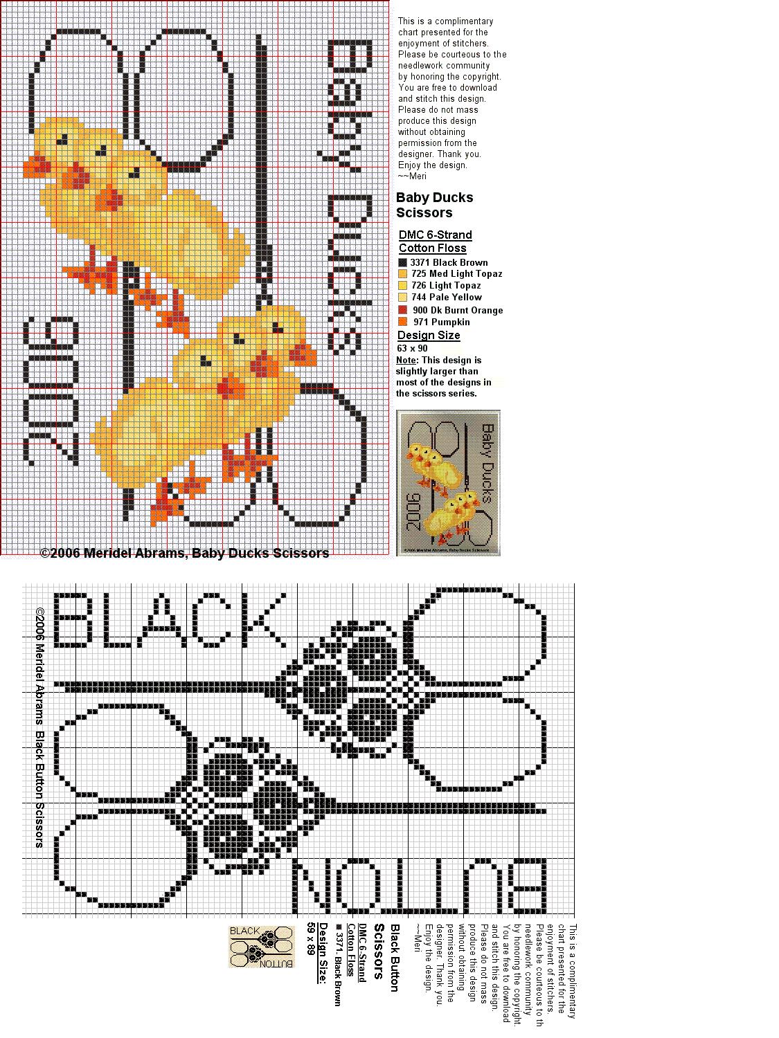 Schema punto croce Forbici2
