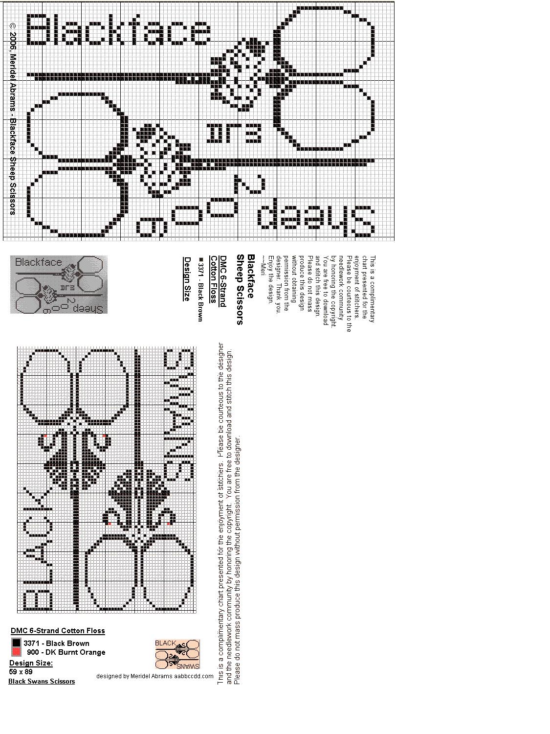 Schema punto croce Forbici3