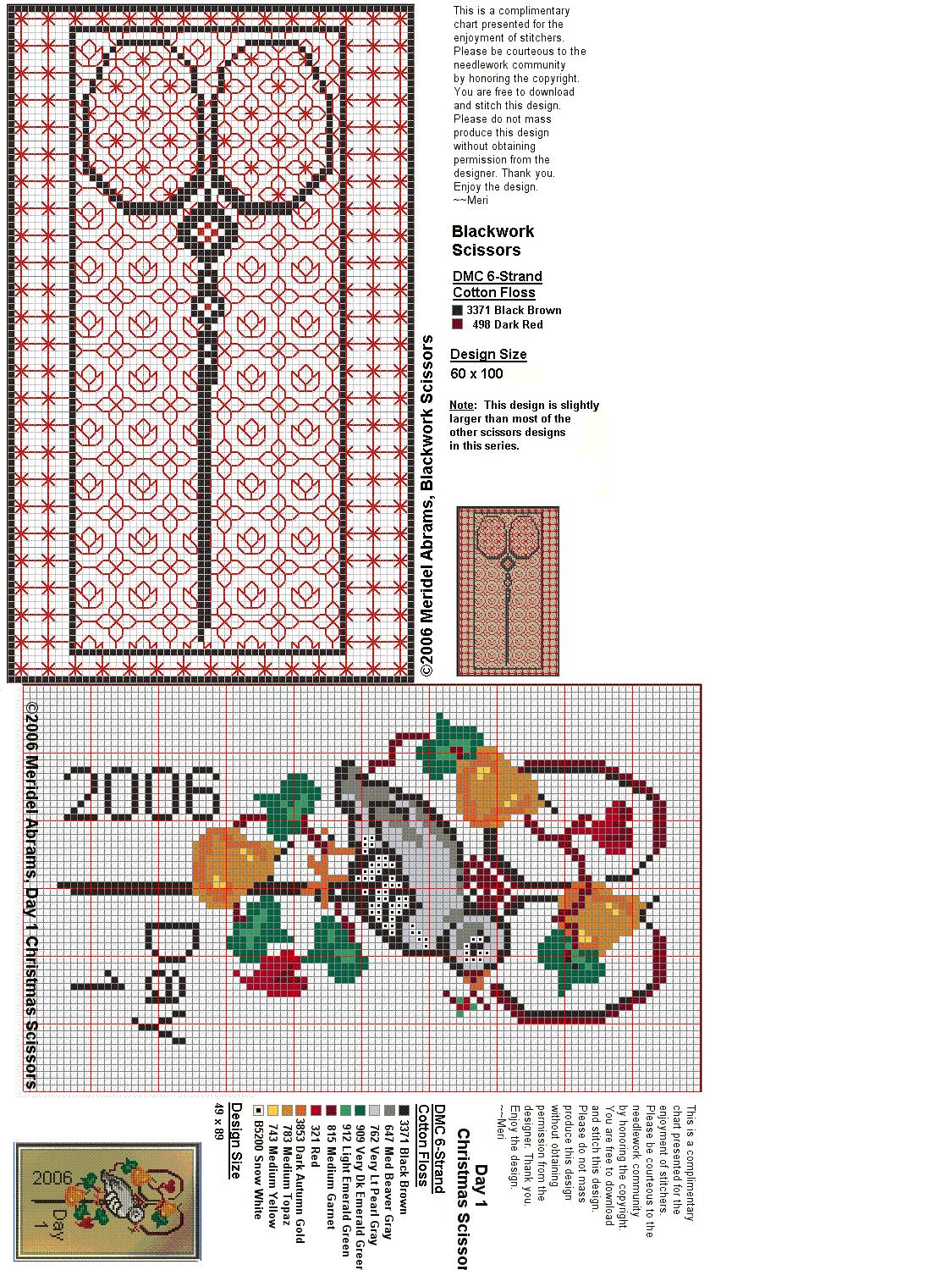 Schema punto croce Forbici4