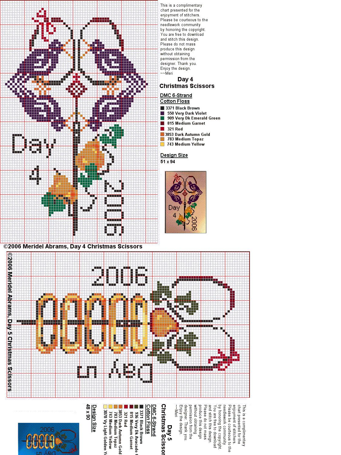 Schema punto croce Forbici6