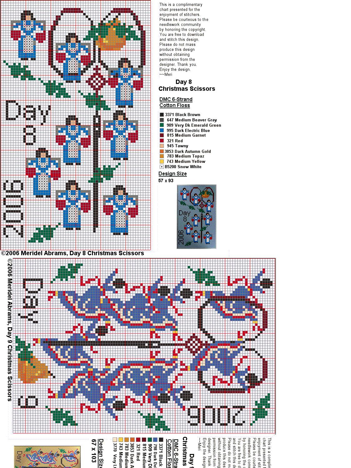 Schema punto croce Forbici8