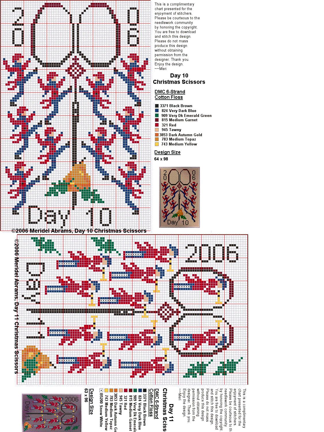 Schema punto croce Forbici9