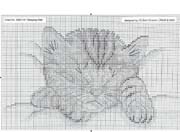 Schema punto croce Gattino che dorme