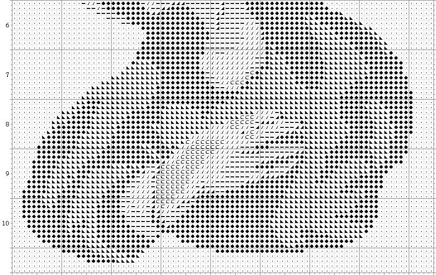 Schema punto croce Madonna2