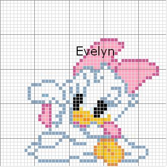 Schema punto croce Paperina