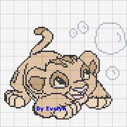 Schema punto croce simba