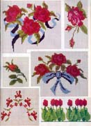 Schema punto croce Tante rose