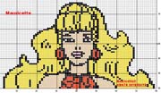 Schema punto croce Barbie 5