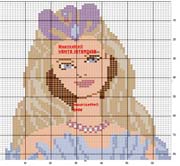 Schema punto croce Barbie 