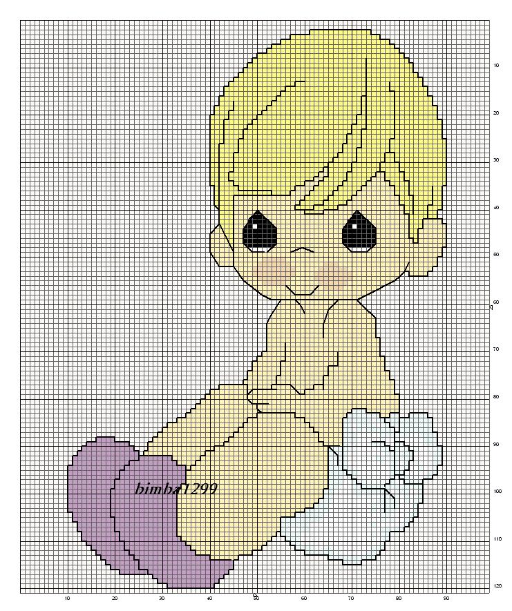 Schema punto croce Bebe'