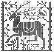 Schema punto croce Cervo