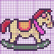 Schema punto croce Cavalluccio a dondolo 2