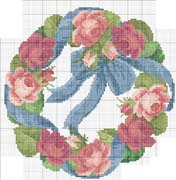 Schema punto croce Corona rose