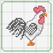 Schema punto croce Galletto