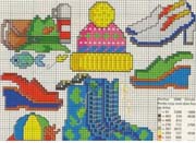 Schema punto croce Scarpe