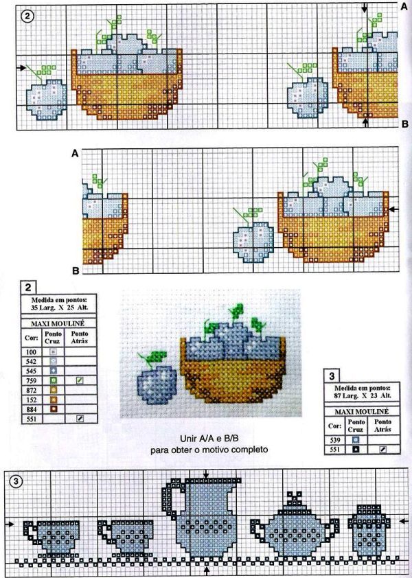Schema punto croce Oggetti