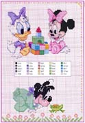 Schema punto croce Paperina baby 