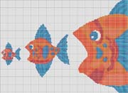 Schema punto croce Pesci