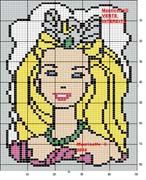 Schema punto croce barbie1