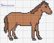Schema punto croce cavallo