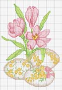 Schema punto croce fiore crocus