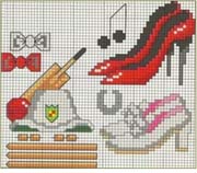 Schema punto croce scarpe6