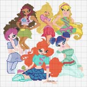 Schema punto croce winx