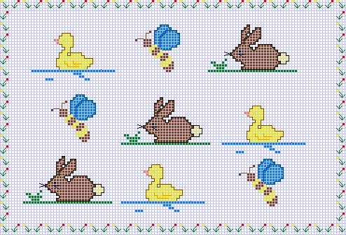 Schema punto croce Bebe