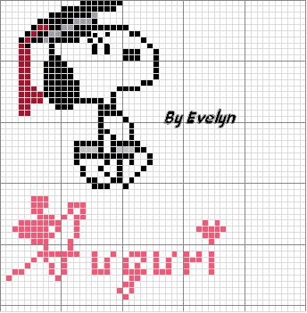 Schema punto croce Bigliettino laura