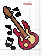 Schema punto croce chitarra