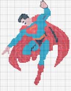Schema punto croce Superman
