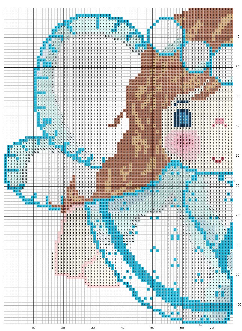 Schema punto croce Angioletto1
