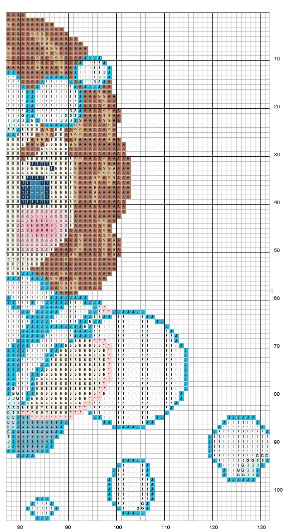 Schema punto croce Angioletto2