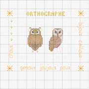 Schema punto croce Gufetti