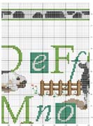 Schema punto croce Alfabeto Mucca 3