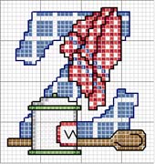 Schema punto croce Z cucina